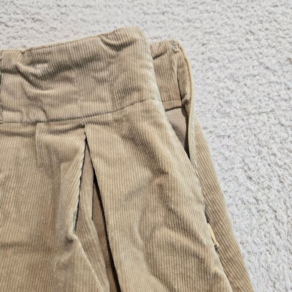 NWT Le Lis Pleated Corduroy Flared Miniskirt Sz M Preppy Light Academia - Picture 7 of 8